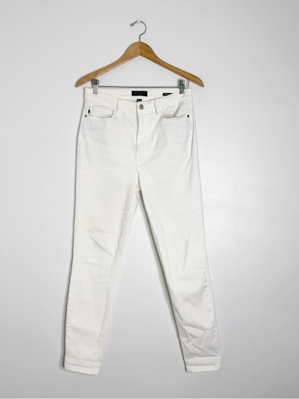 Judy Blue White Skinny Fit Jeans Size 9/29 High Rise Stretch Denim
